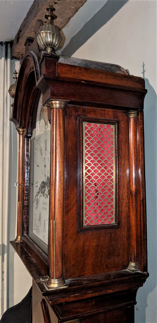 fig 2. Late 18th/Early 19th Cent Moon Dial Longcase Long Case Grandfather Clock