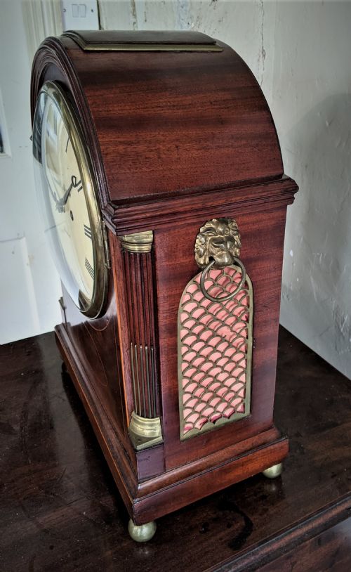fig 1. George III Mahogany Fusee Bracket Clock