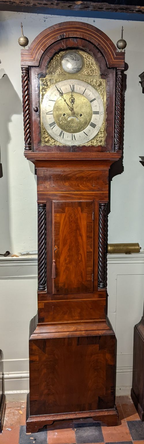 19th Cent 8 Day Longcase Long Case Grandfather Clock