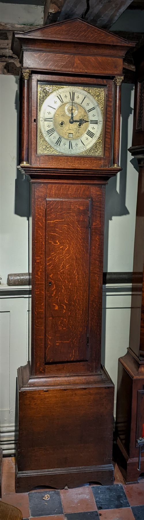 18th Cent Oak Longcase Long Case Grandfather Clock