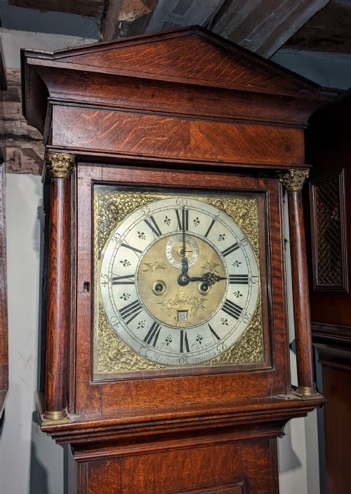 fig 1. 18th Cent Oak Longcase Long Case Grandfather Clock