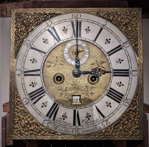 fig 2. 18th Cent Oak Longcase Long Case Grandfather Clock