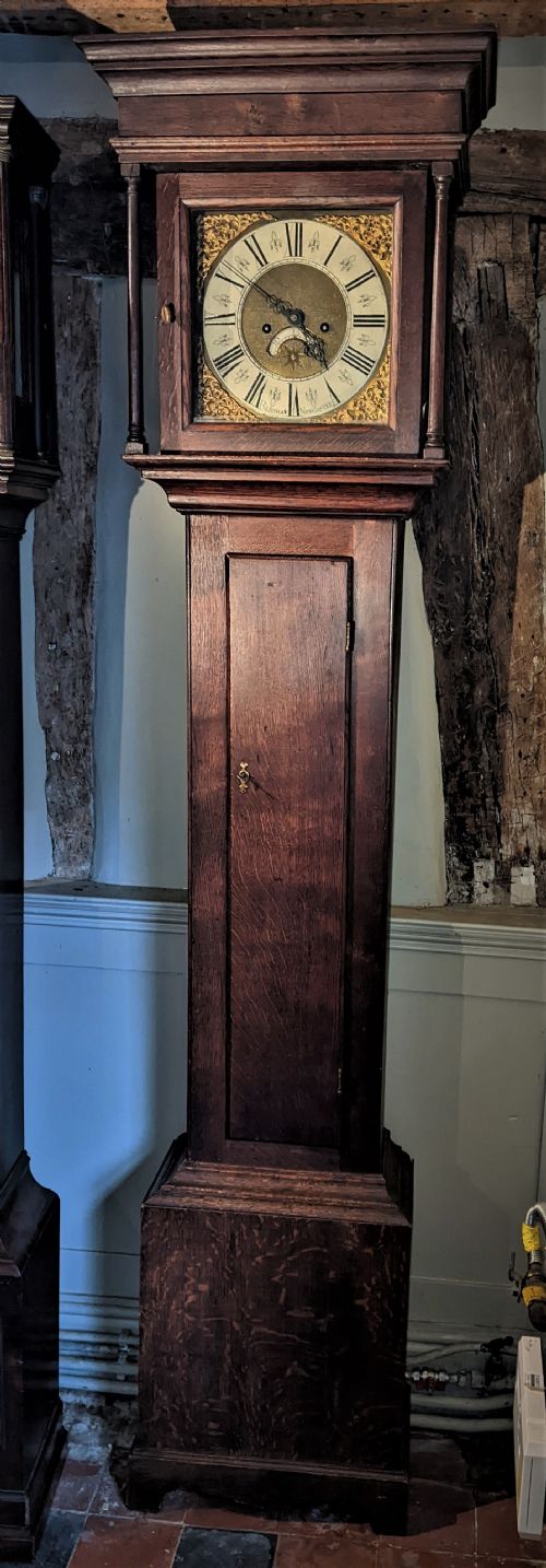 18th Cent Oak Longcase Grandfather Clock