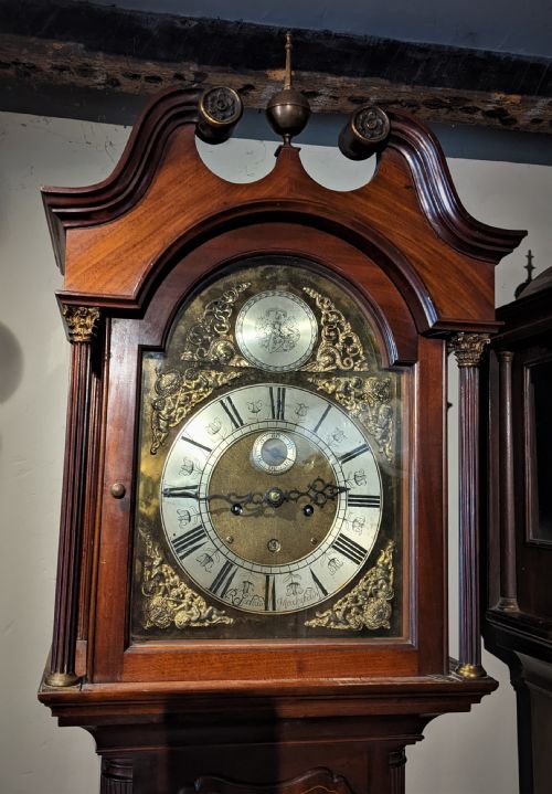 fig 1. Mahogany 8 Day Longcase Grandfather Clock