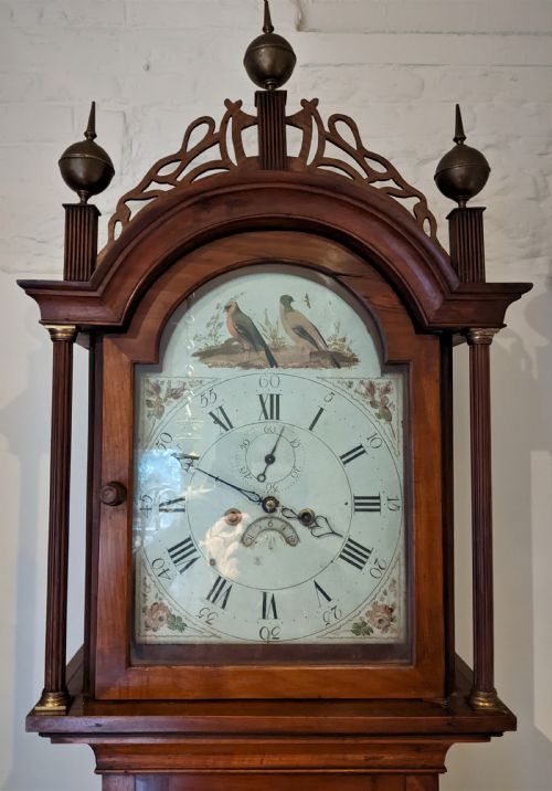 fig 1. Rare Late 18th Cent American Longcase Long Case Grandfather Clock