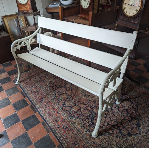 19th C Cast Iron Garden Bench