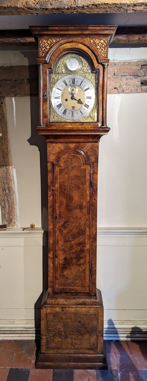 Early 18th Cent Walnut Longcase Long Case Grandfather Clock