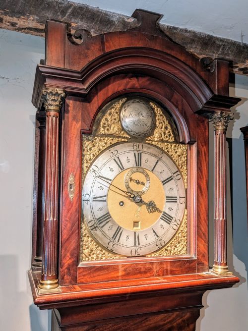 fig 1. 18th C Mahogany Longcase Long Case Grandfather Clock