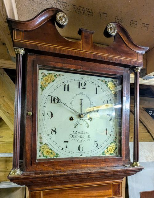 fig 1. Early 19th Cent 8 Day Longcase Long Case Grandfather Clock