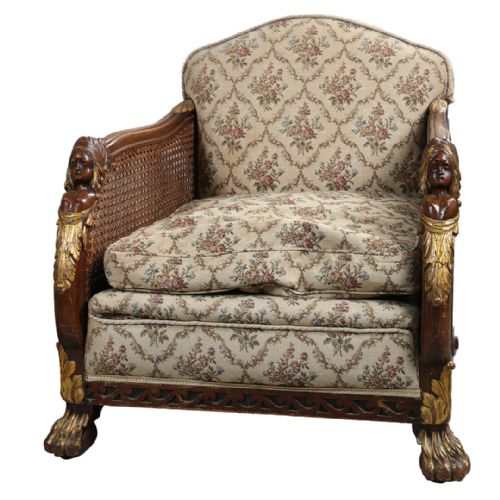 PAIR OF ART DECO BERGERE ARMCHAIRS - ADDITIONAL PHOTO 3