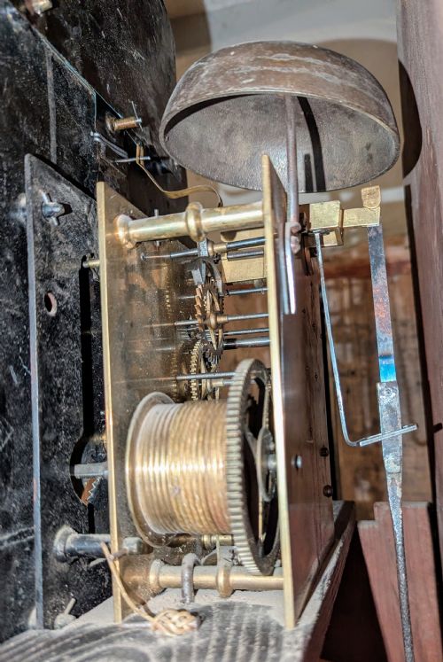 fig 1. 19th C Rocking Ship Automaton Longcase Long Case Grandfather Clock