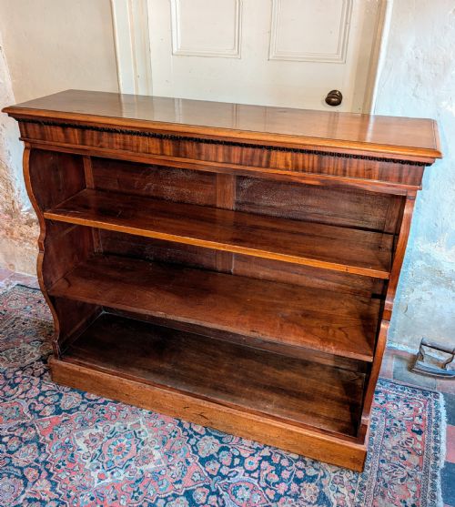 19th C Mahogany Open Bookcase