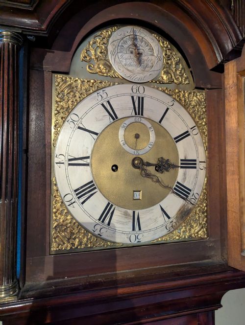 fig 2. 18th Cent Mahogany Longcase Long Case Grandfather Clock