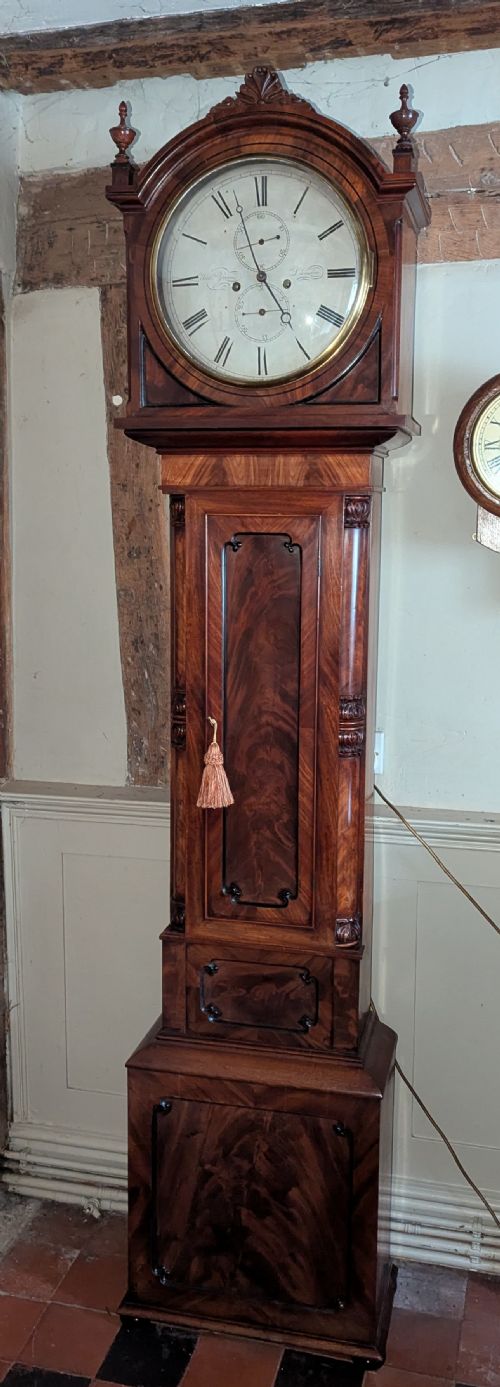 EARLY 19TH CENT DOMESTIC REGULATOR LONGCASE GRANDFATHER CLOCK - ADDITIONAL PHOTO 4
