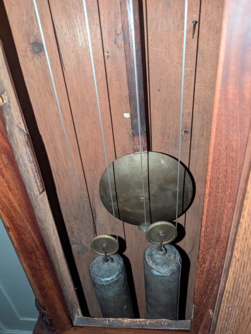 EARLY 19TH CENT DOMESTIC REGULATOR LONGCASE GRANDFATHER CLOCK - ADDITIONAL PHOTO 5