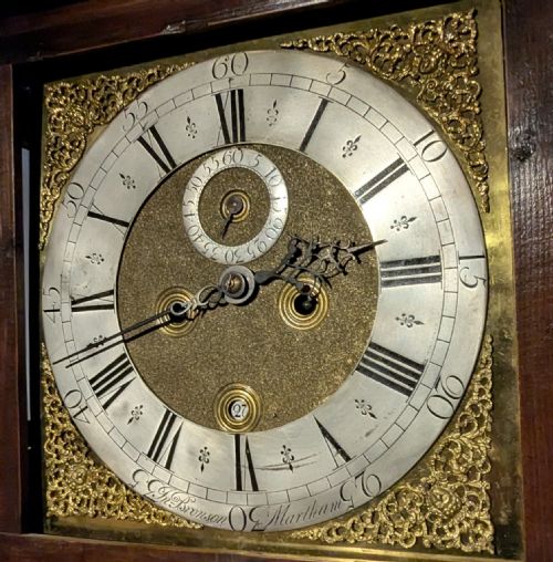 18TH CENT WALNUT LONGCASE GRANDFATHER CLOCK - ADDITIONAL PHOTO 4