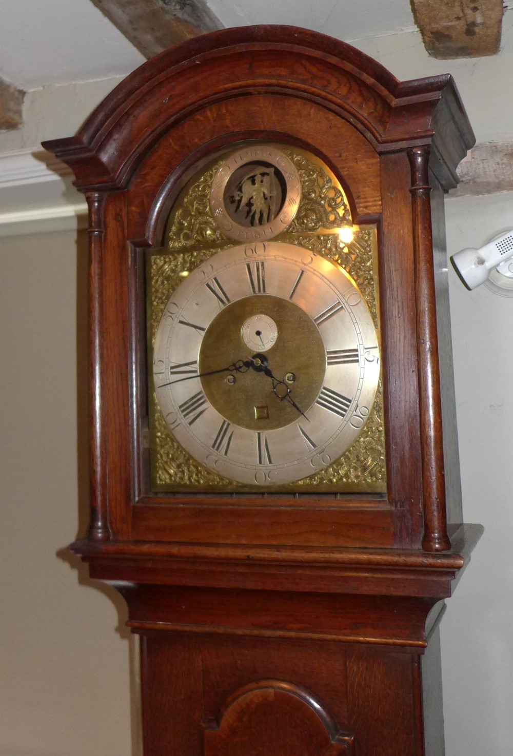 18th Cent Oak Long Case Clock with Old Father Time Automaton