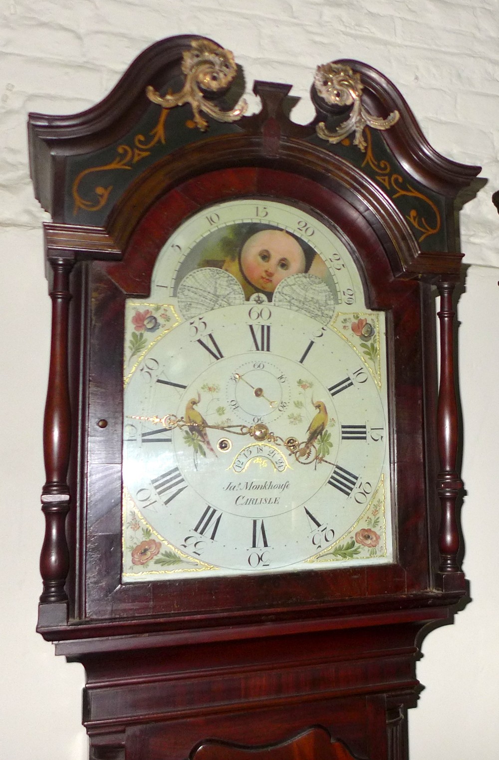 Superb 18th Cent Moon Dial Long Case Clock