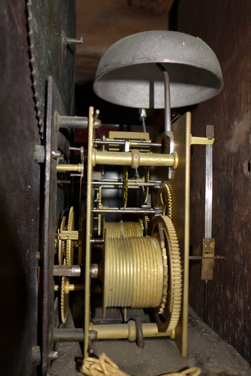 Geo III Oak 8 Day Longcase Clock With Moon Dial View VII