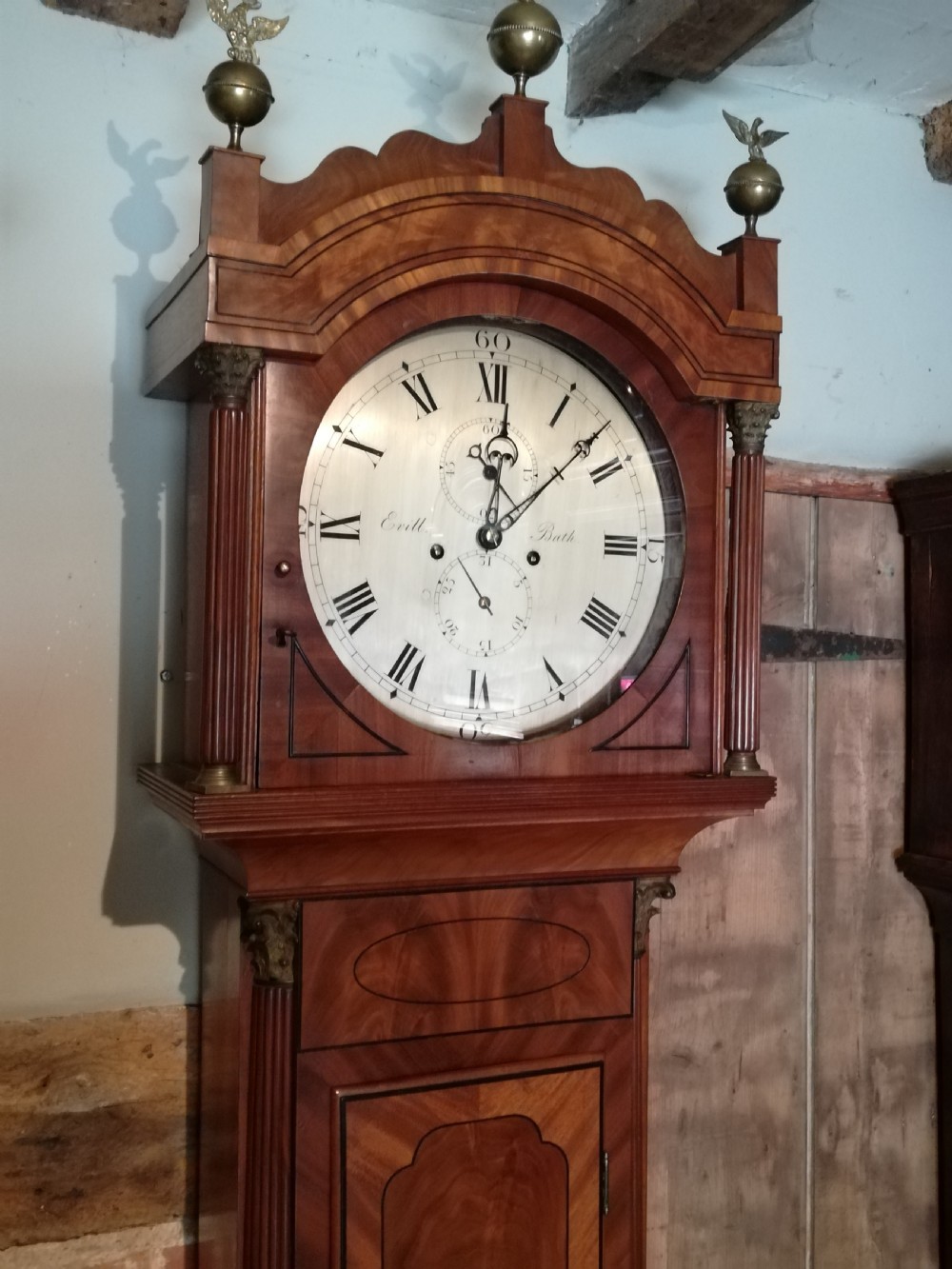 Superb Early 19th Cent Mahogany Long Case Longcase Grandfather Clock View II