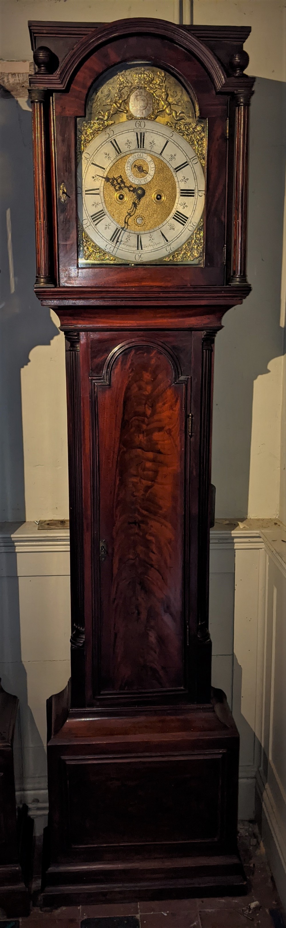 18th Cent Mahogany 8 Day Long case Longcase Grandfather Clock