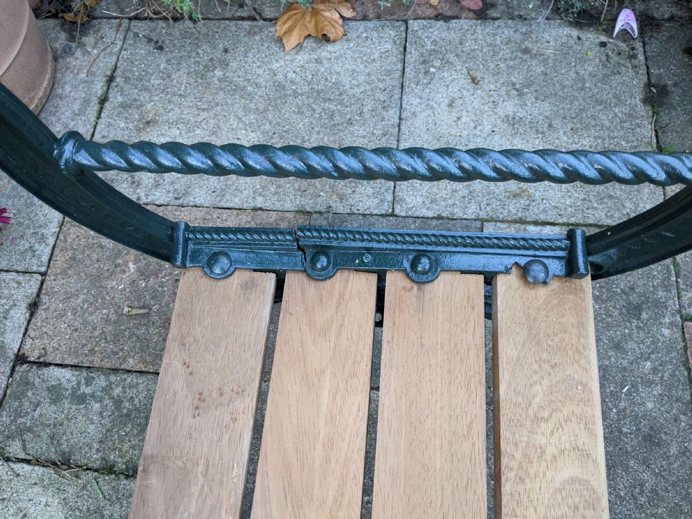 19th Cent Cast Iron Garden Bench View V