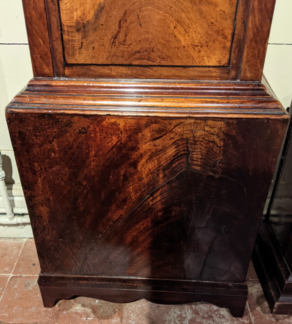 19th Cent Mahogany Moon Dial Long Case Clock View II