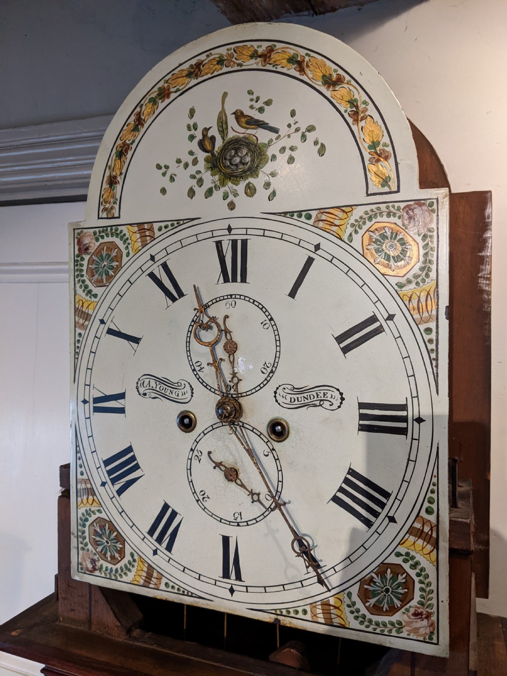 Early 19th Cent Mahogany Scottish 8 Day Long Case Longcase Grandfather Clock View VII