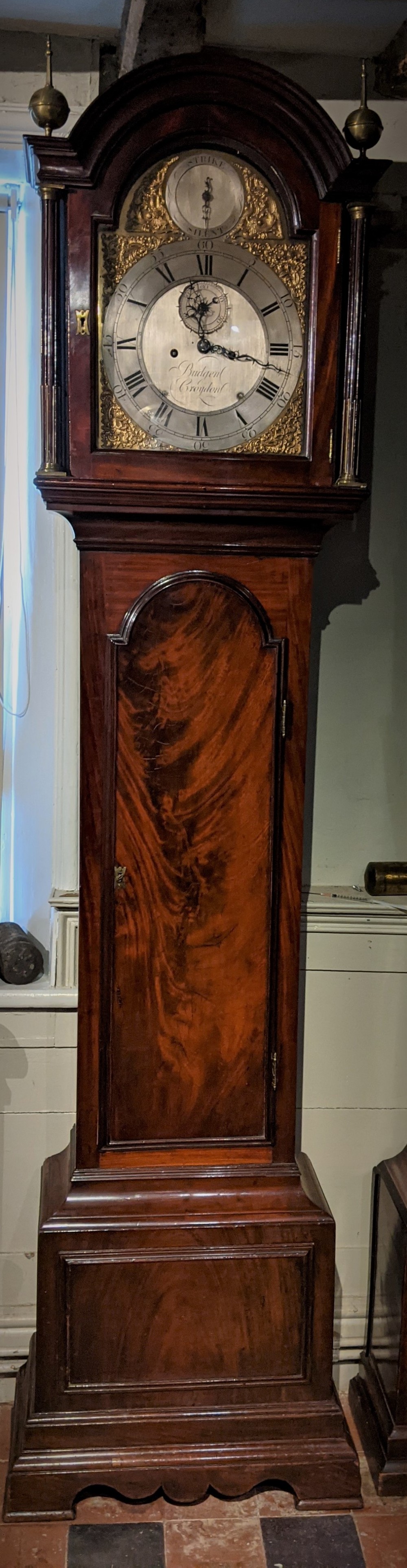 18th Cent Mahogany Long Case Longcase Grandfather Clock