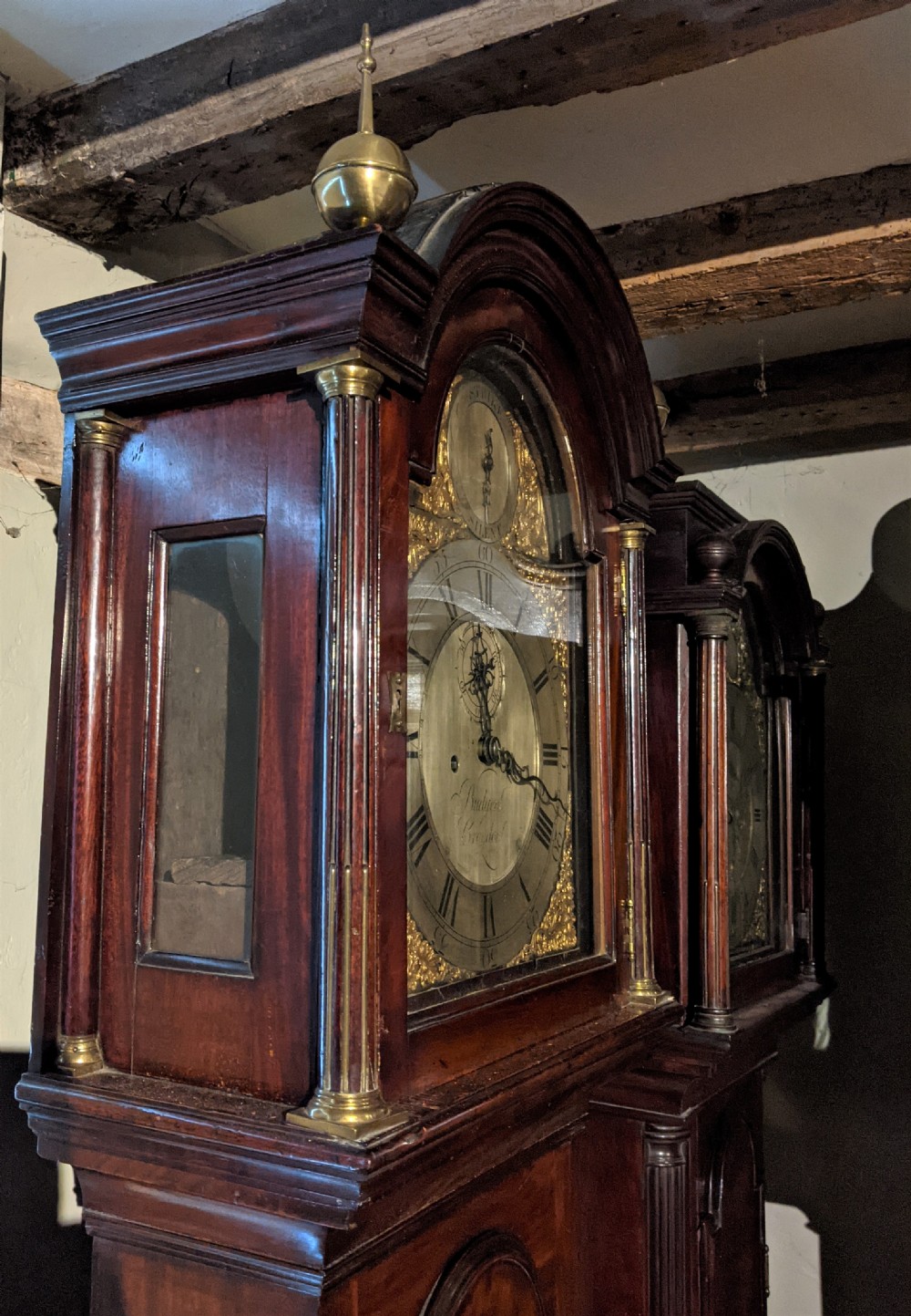 18th Cent Mahogany Long Case Longcase Grandfather Clock View IV