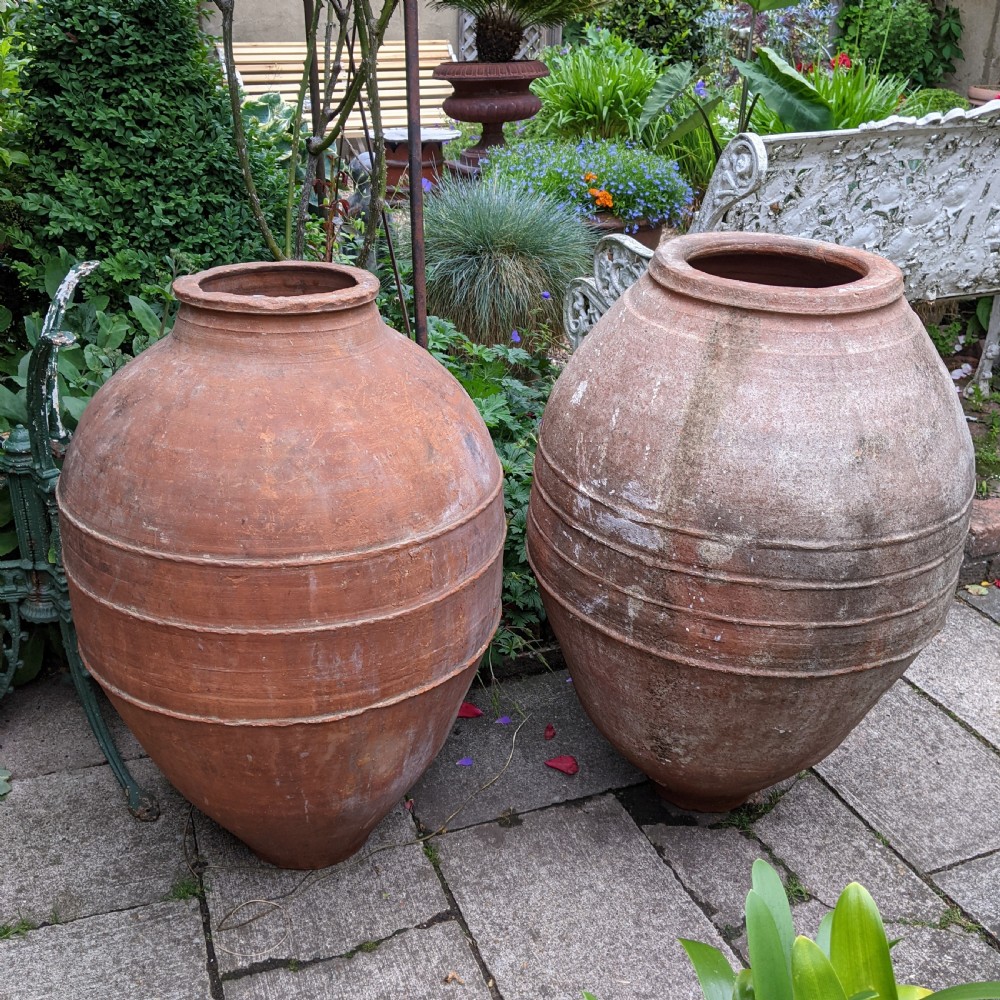 Antique Oil Jars Garden Urns 