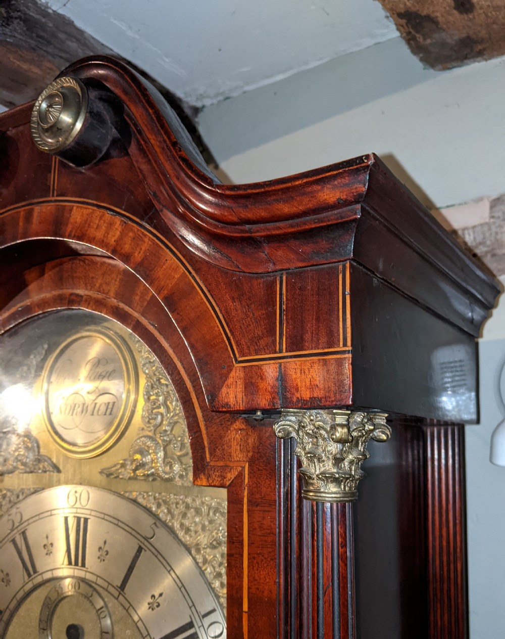 Late 18th Cent Mahogany 8 Day Longcase Long Case Grandfather Clock View VI
