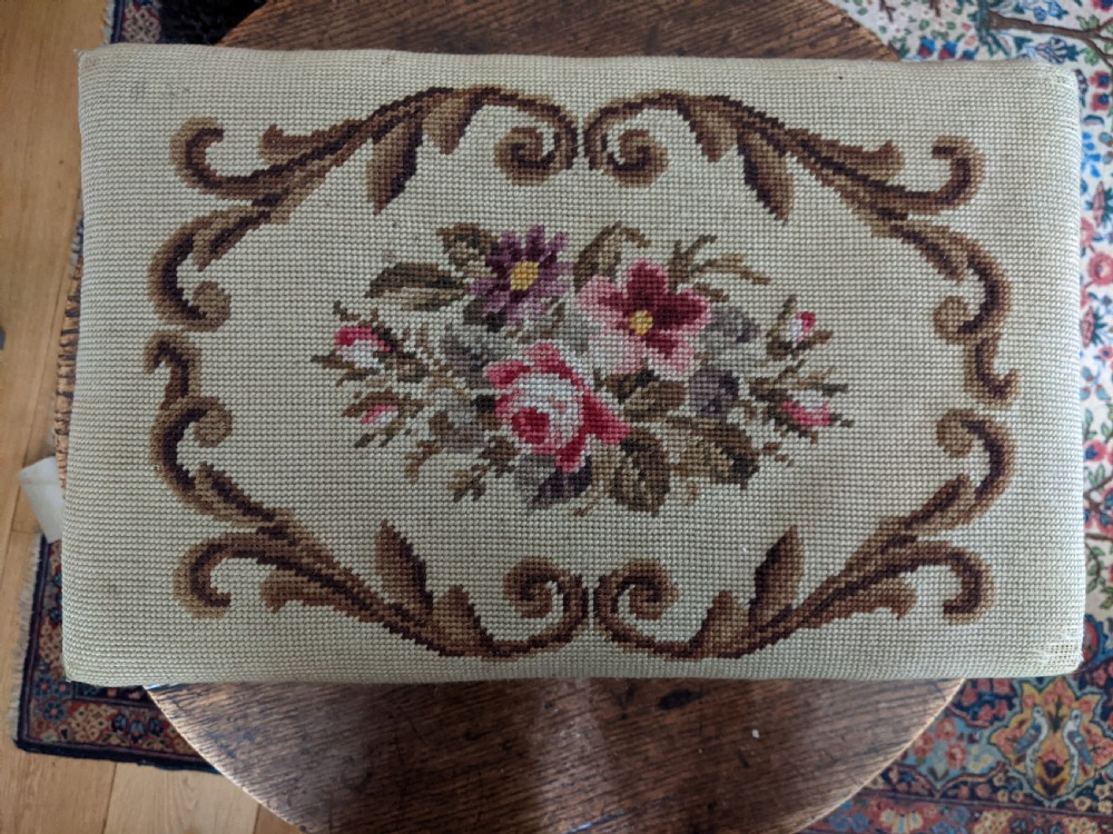 19th Cent Walnut Foot Stool View IV