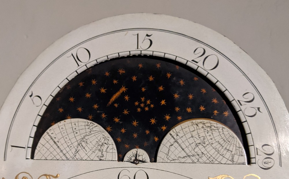 Late 18th/Early 19th Cent Moon Dial Longcase Long Case Grandfather Clock View X