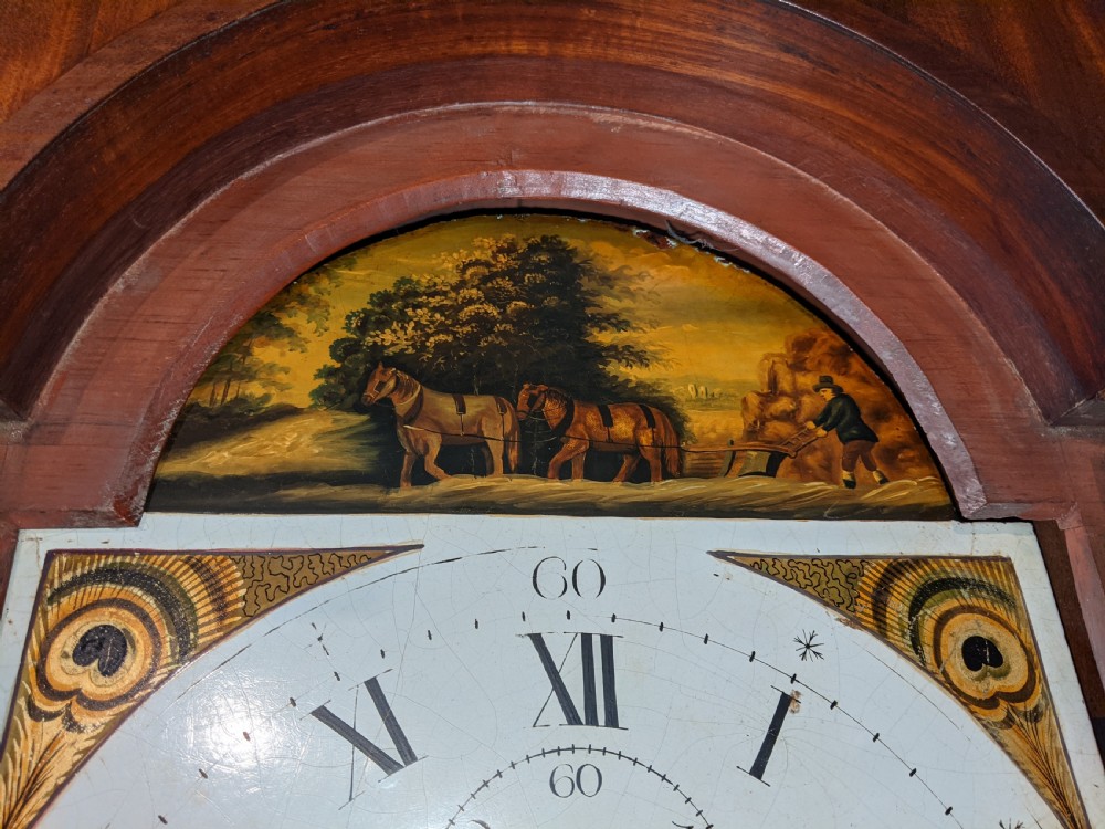 Early 19th Cent Scottish Long Case Longcase Grandfather Clock View V