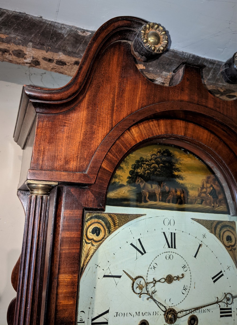 Early 19th Cent Scottish Long Case Longcase Grandfather Clock View VII