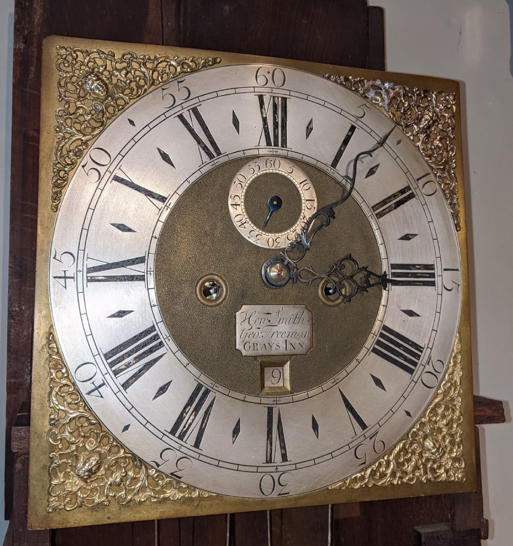 Early 18th Cent Oak Longcase Long Case Grandfather Clock View VI