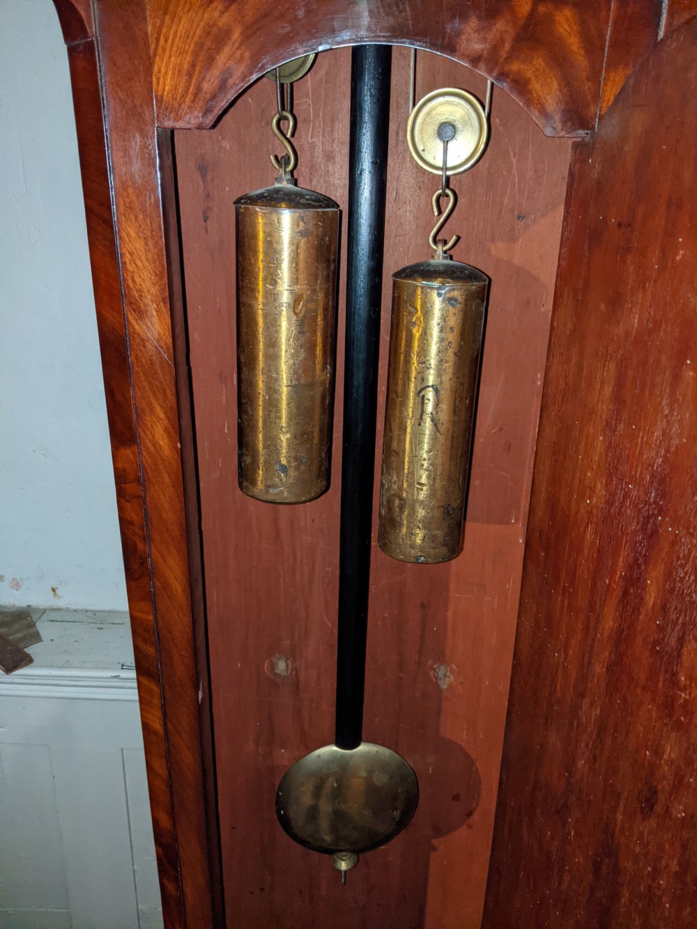 19th Cent Regulator Longcase Long Case Grandfather Clock View IX