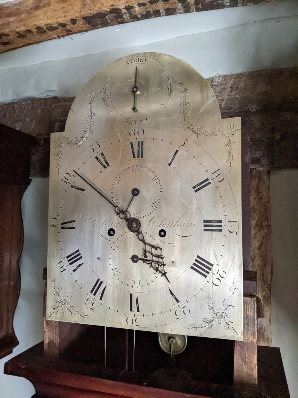 Geo III Mahogany Longcase Long Case Grandfather Clock View IV