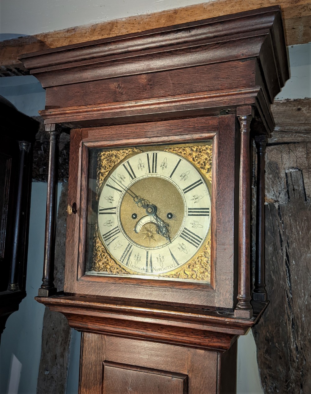 18th Cent Oak Longcase Grandfather Clock View II