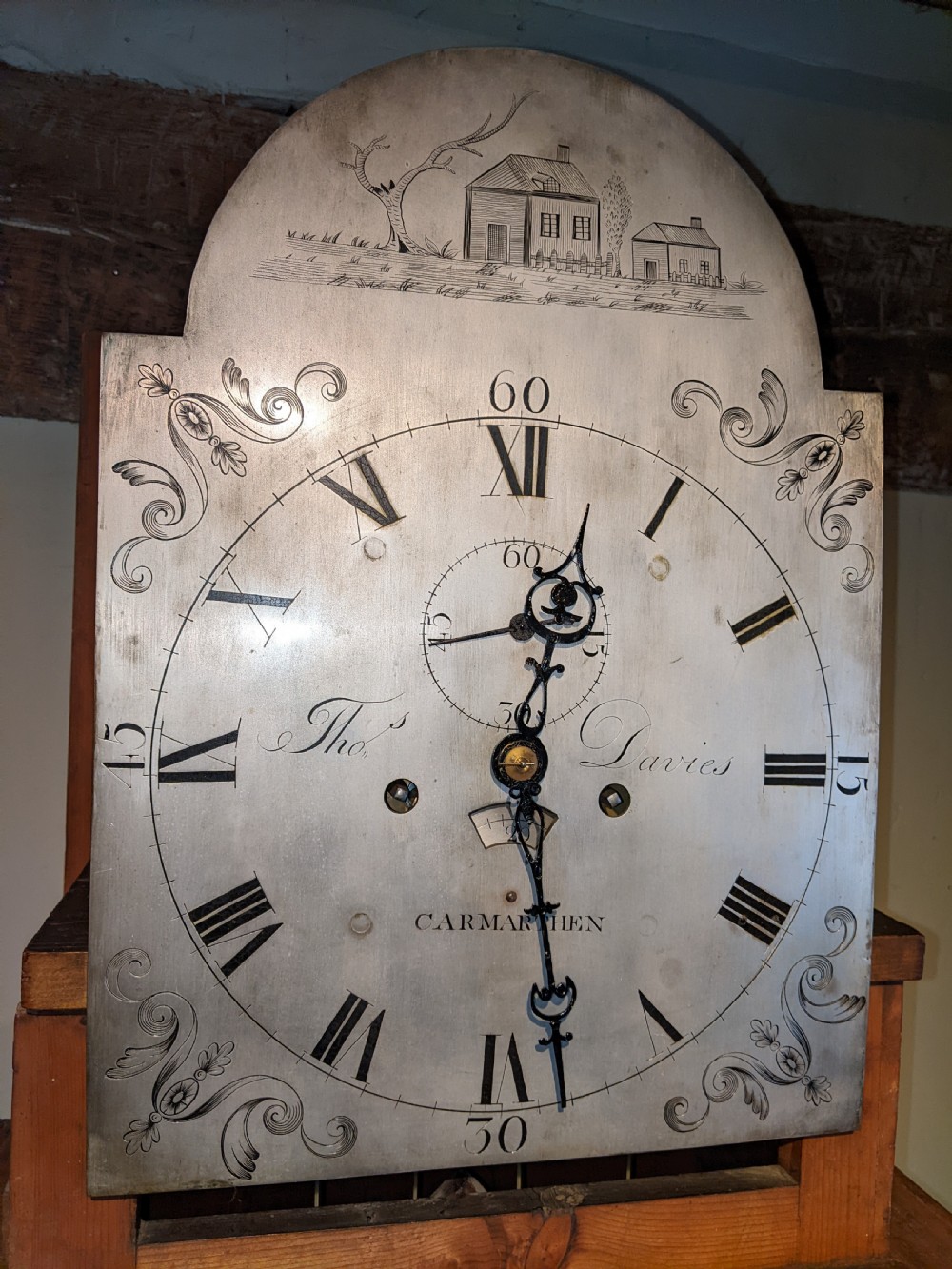 18th Cent Welsh Longcase Long Case Grandfather Clock View V