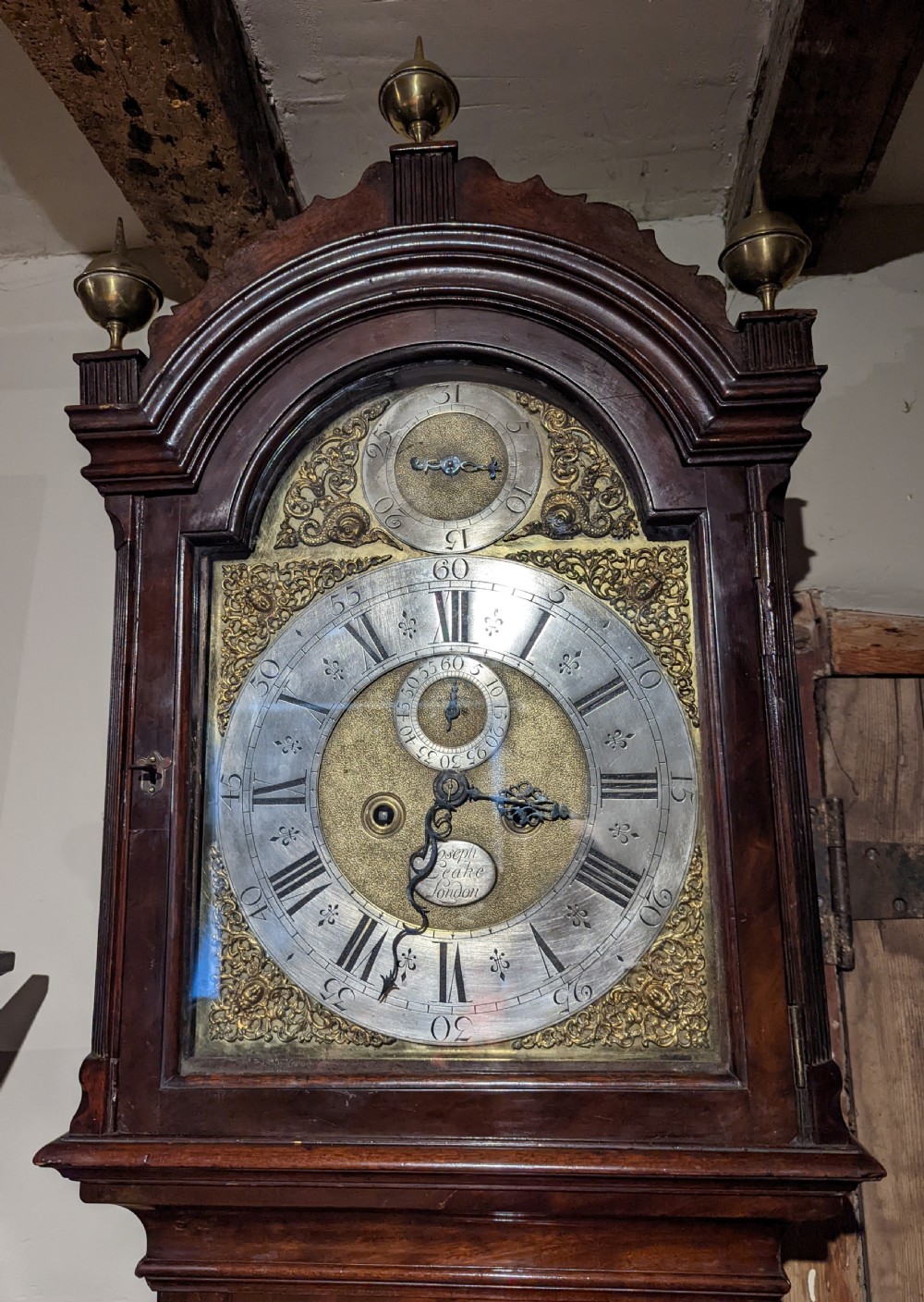 18th Cent London Longcase Long Case Grandfather Clock View II
