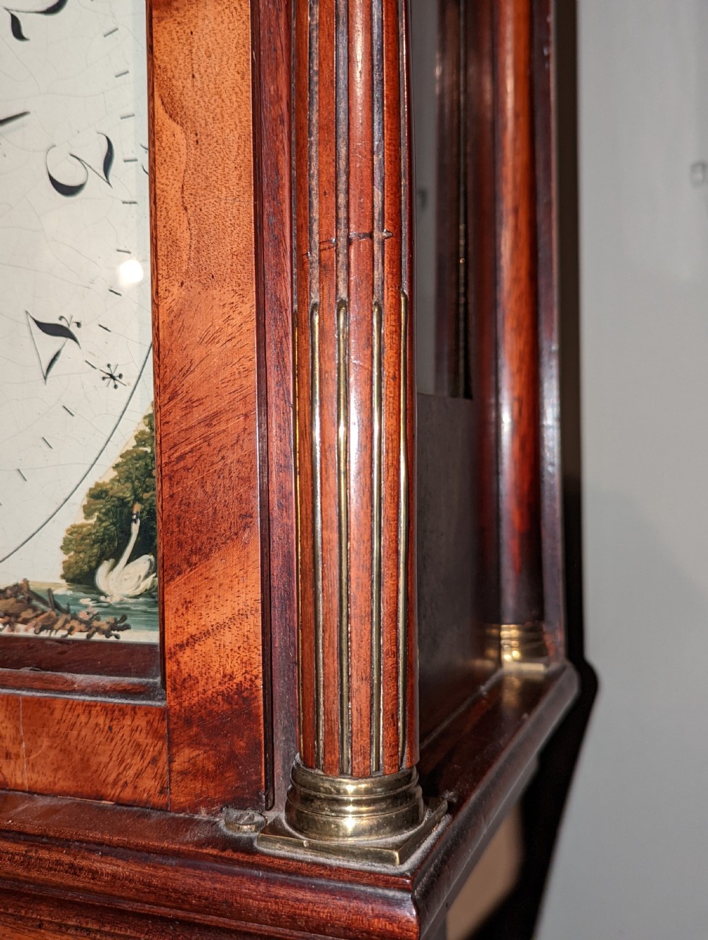 Early 19th Cent Moon Phase Longcase Grandfather Clock View V