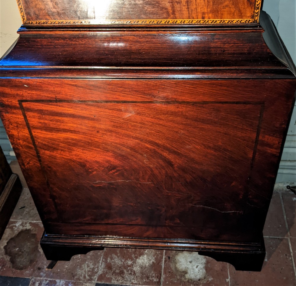 19th Cent Mahogany Grandfather Longcase Long Case Clock View VII