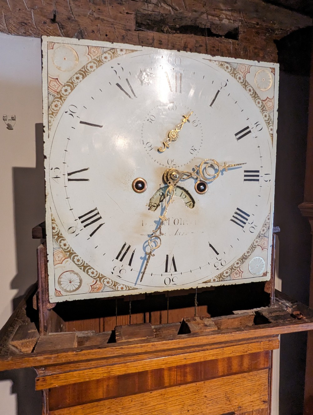 19th Cent 8 Day Cottage Longcase Long Case Grandfather Clock View III