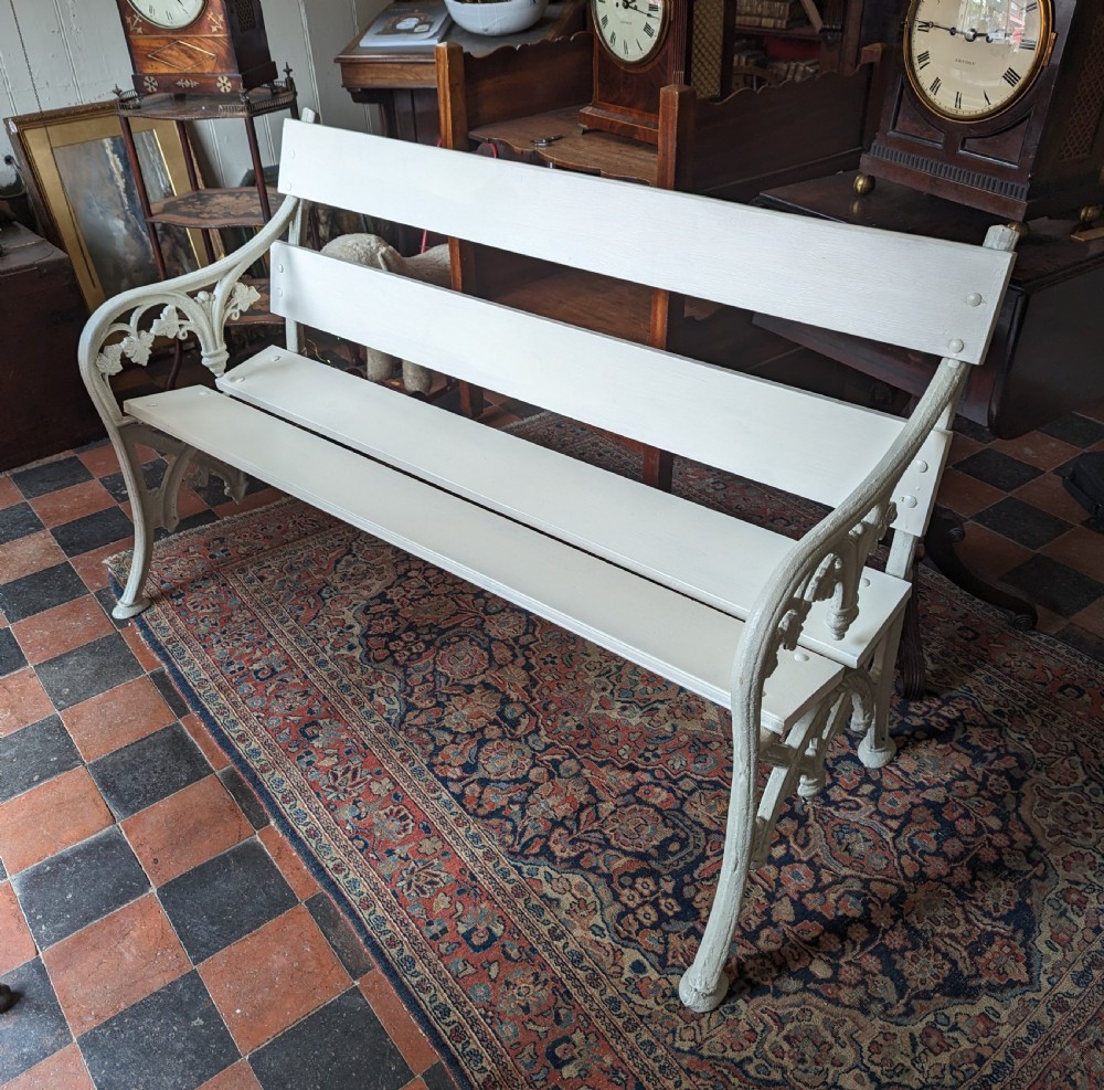 19th C Cast Iron Garden Bench