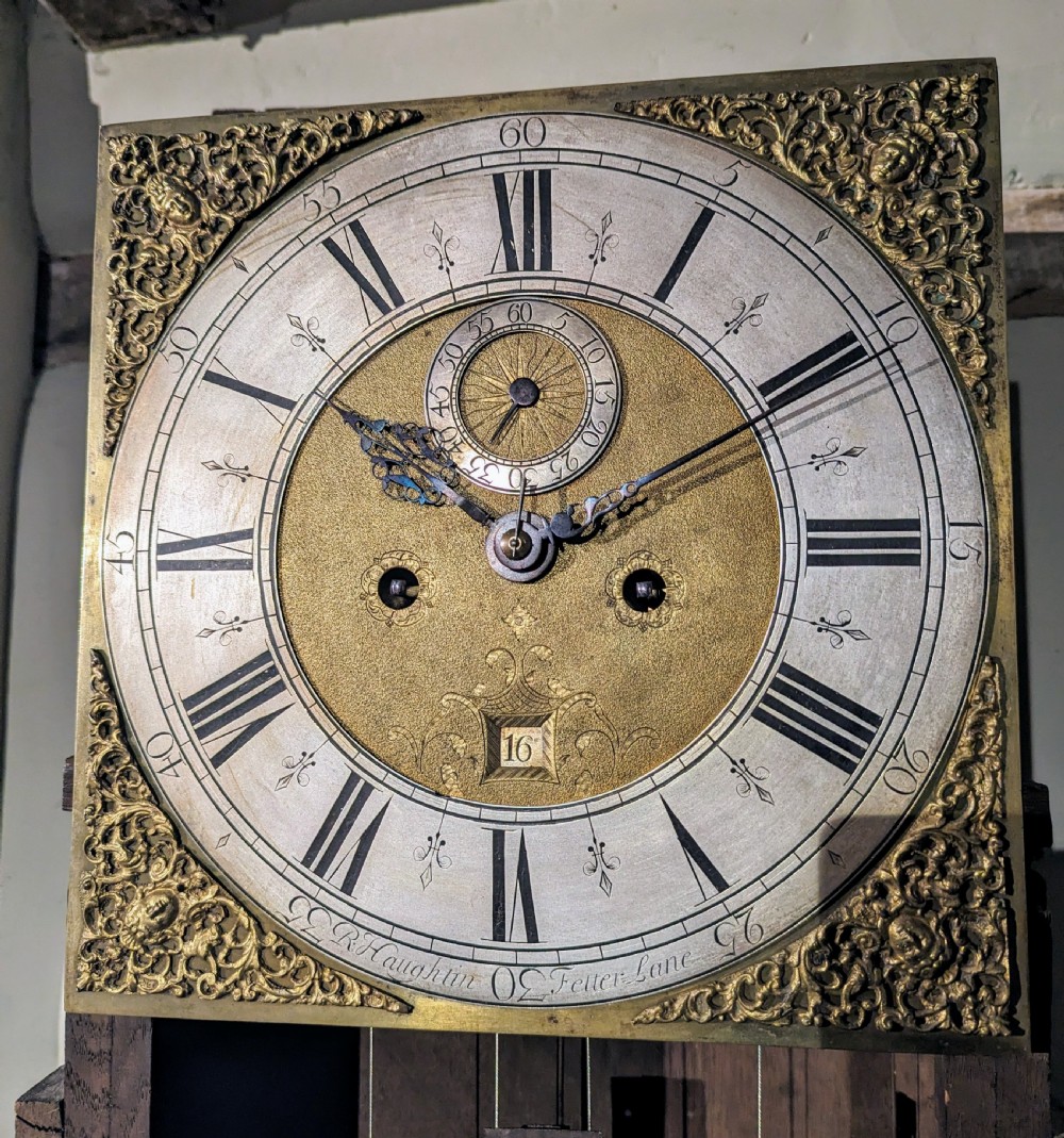 Early 18th Cent Walnut Long Case Longcase Grandfather Clock View IV