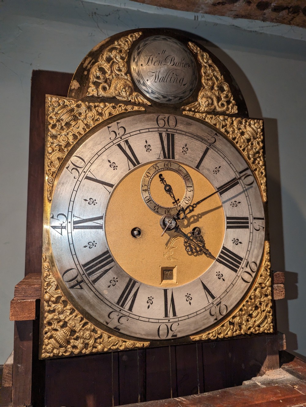 18th C Mahogany Longcase Long Case Grandfather Clock View III