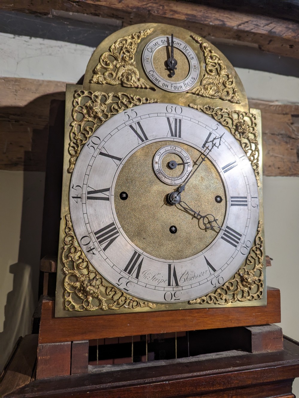 18thC Musical Longcase Long Case Grandfather Clock View II