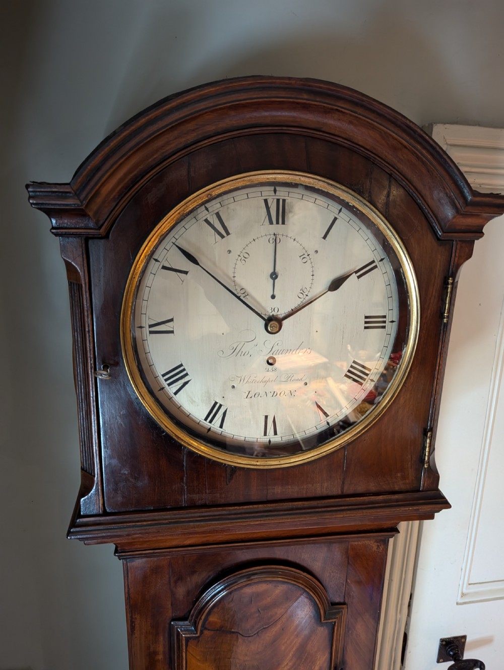 Early 19th Cent Regulator Longcase Long Case Grandfather Clock View II